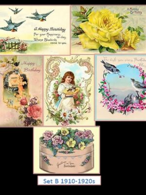 Birthday cards Set 2 1910 - 1920s