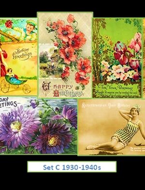 Birthday cards Set 3 1930 - 1940s