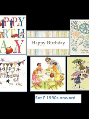 Birthday cards Set 6 1990s onward