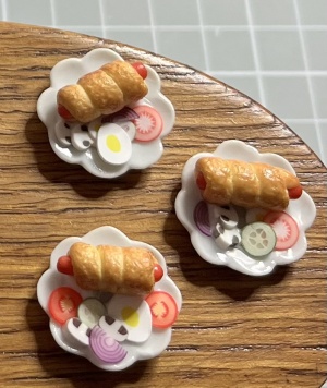 Sausage roll on plate - Image 2