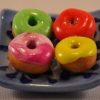 Donuts on china plate