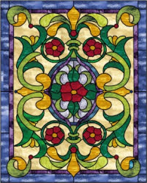 Stained Glass Rectangle 24