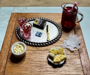 Cocktail set strawberry dacquiris red