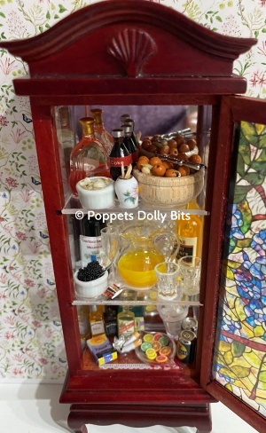 Cocktail cabinet DARK WOOD - Image 2