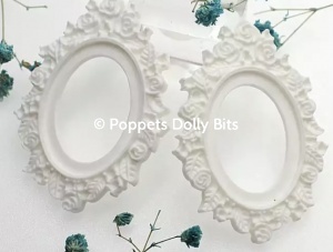 Picture frames white oval or rectangle - Image 2