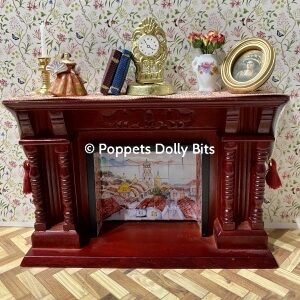 Fireplace SOLD REQUEST ONE venetian scene inlay