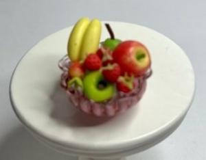 6. Glass cranberry fruit bowl