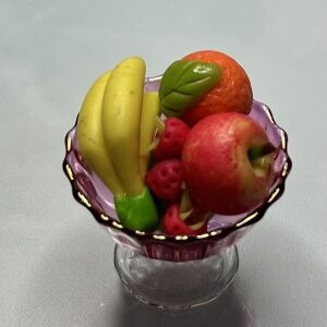 7. Glass cranberry deep pedestal fruit bowl