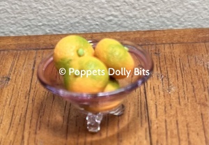 9. Glass cranberry oranges bowl
