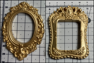 Gold shaped picture frames