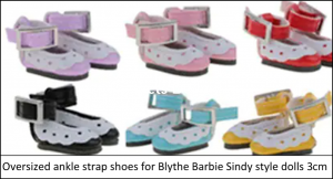 Ankle strap frilly front shoe