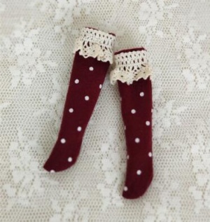 Socks lace trimmed patterned style A - Image 3