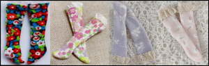 Socks lace trimmed patterned style B