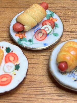 Sausage roll on plate