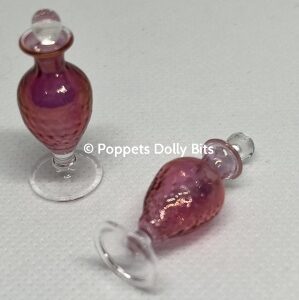 20. Cranberry glass pear shape decanter