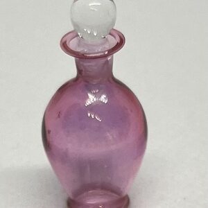 21. Cranberry glass decanter with removable glass stopper