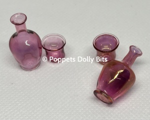22. Cranberry water carafe & glass