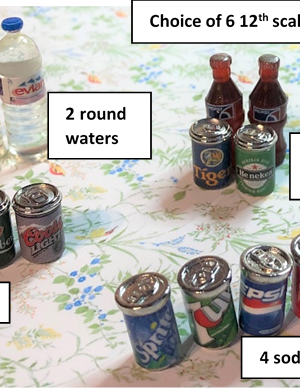 2 soda pop & 2 beer cans