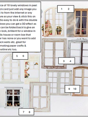 Stick on 3D window sets for rooms without windows white set