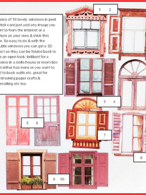 Stick on 3D window sets for rooms without windows pink sets